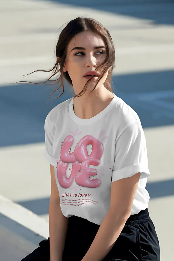 LOVE: What Is Love?” Tee (Unisex Oversized) - Image 2