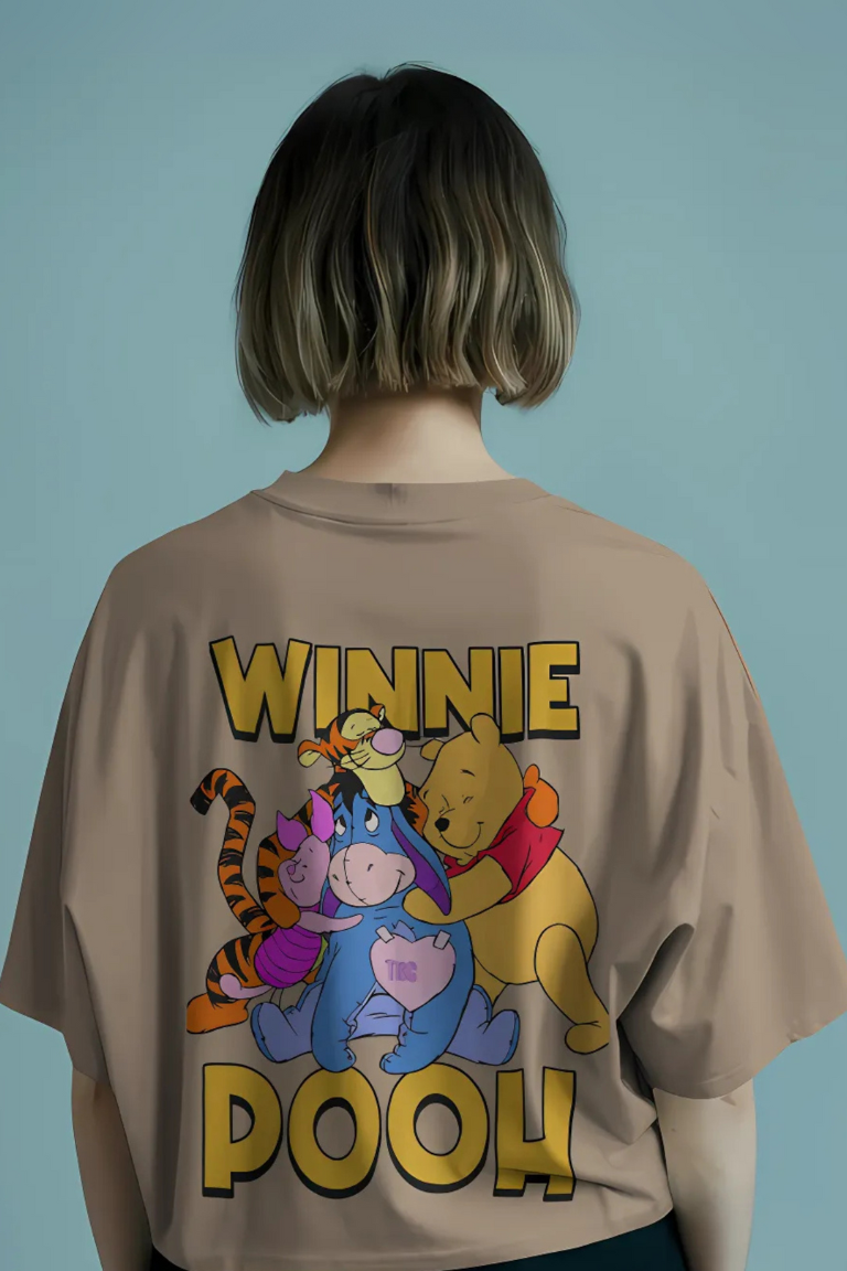 Winnie the Pooh Graphic T-Shirt for Women | Cute Cartoon Character Tee - Image 2