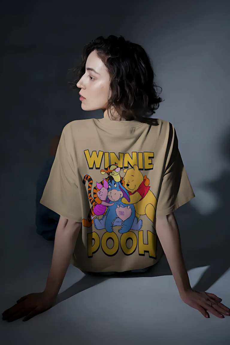 Winnie the Pooh Graphic T-Shirt for Women | Cute Cartoon Character Tee - Image 4
