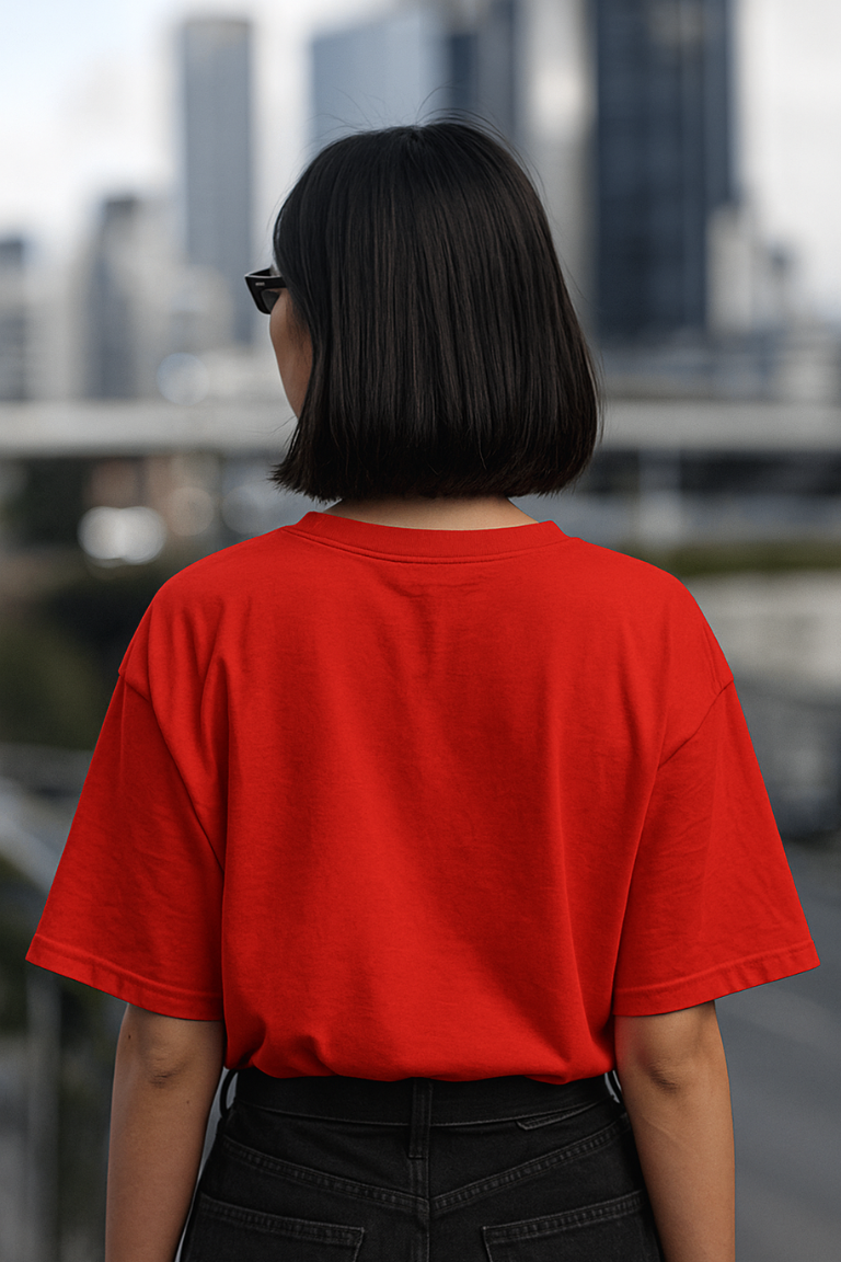 SpyDar Spider Red Oversized T-Shirt for Women | Bold Graphic Streetwear - Image 3