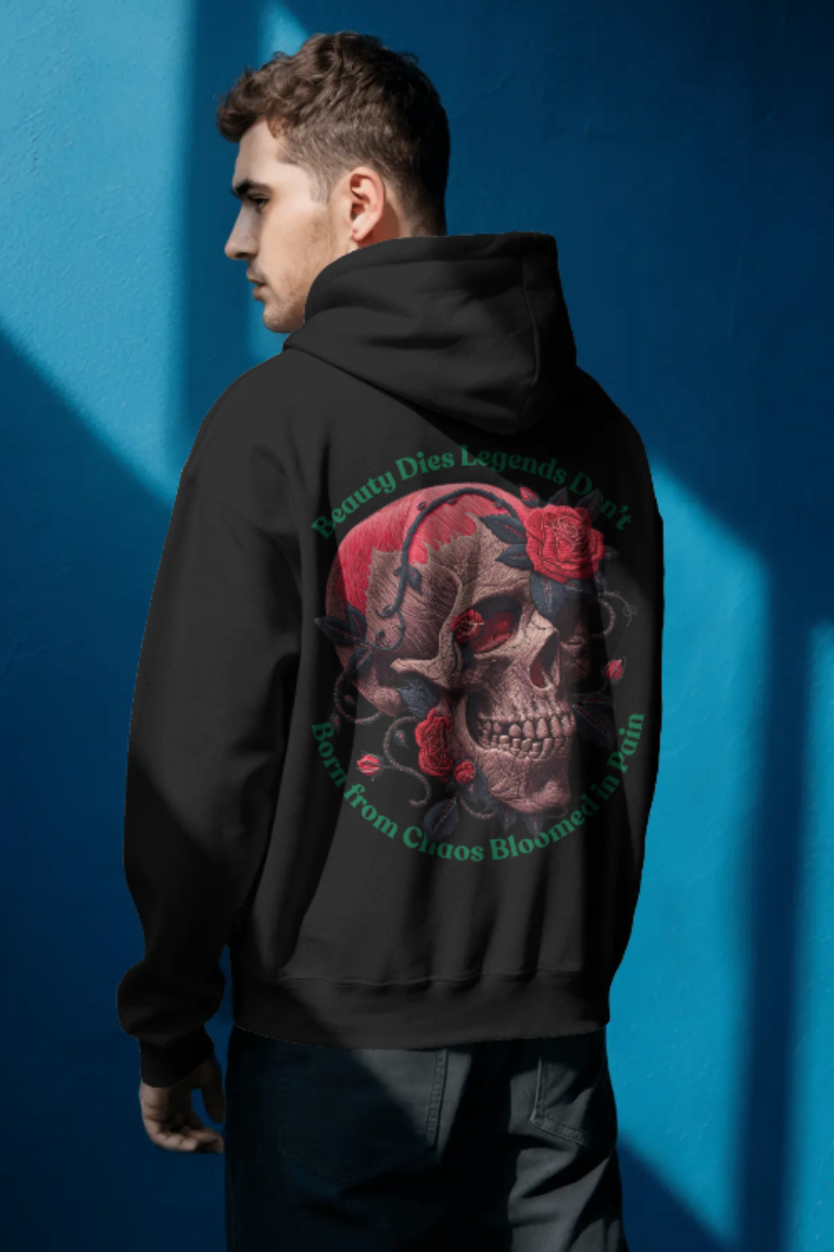 Legends & Zindagi" Dual-Sided Graphic Hoodie