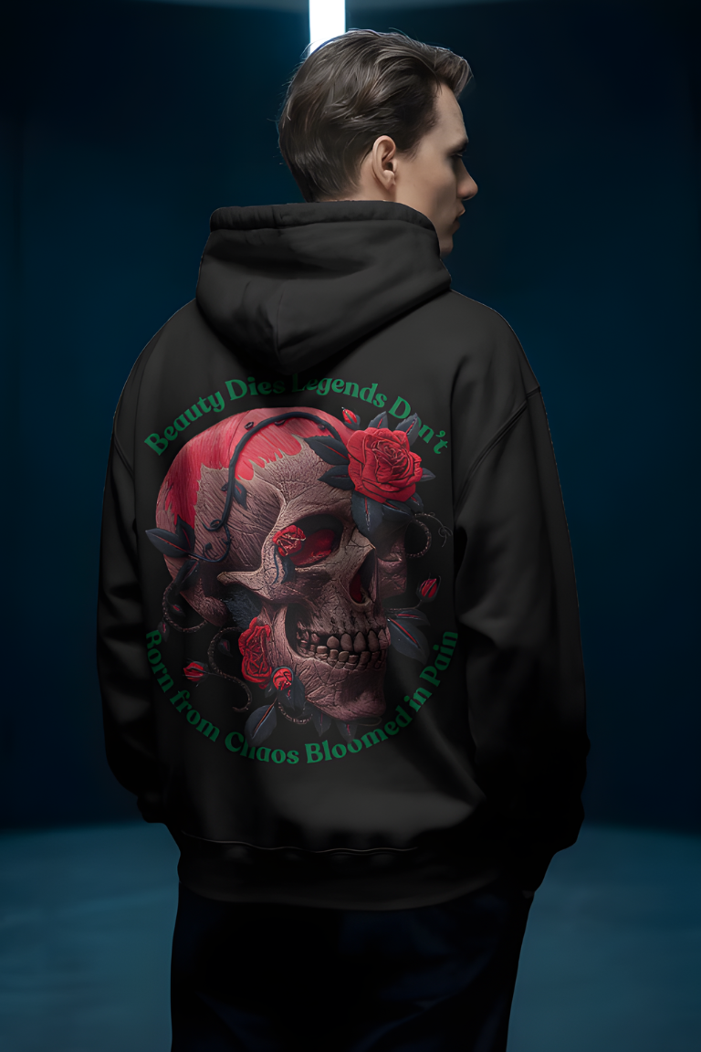 Legends & Zindagi" Dual-Sided Graphic Hoodie - Image 2