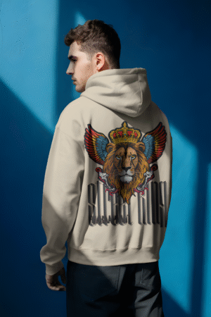 Street King Lion Crown Hoodie – Royal Winged Graphic Streetwear