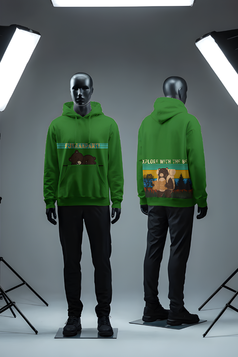 Explore With The Bear Hoodie - Adventure Street Edit - Image 4