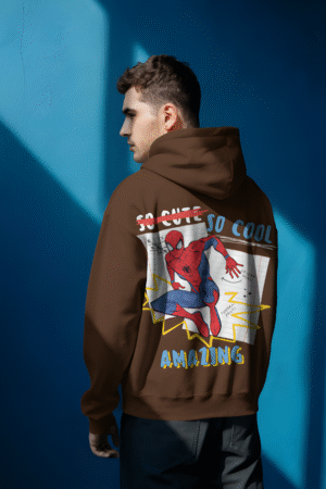 Amazing Spider-Man Comic Brown Hoodie – Cool Cartoon Graphic
